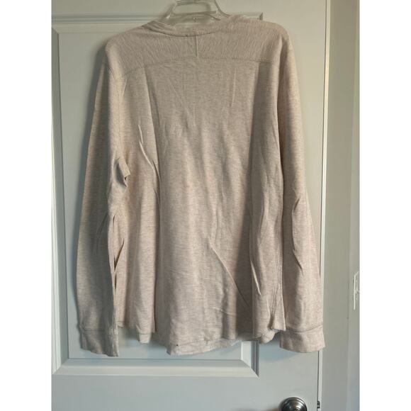 GUC 21 Men Long Sleeve Thermal Shirt Tan Fall Winter Spring Size XXL - Picture 2 of 5